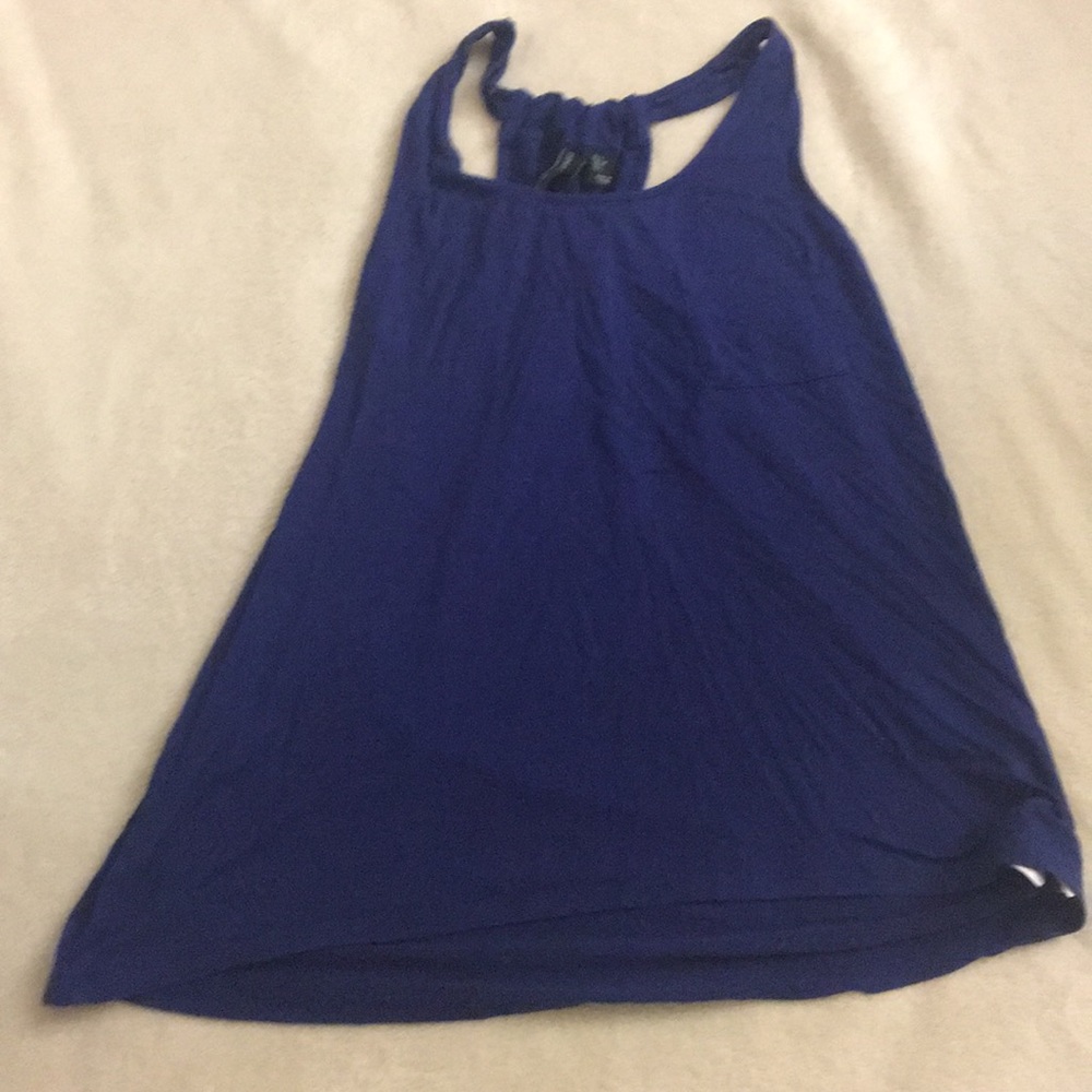 dark blue tank top